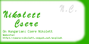 nikolett csere business card